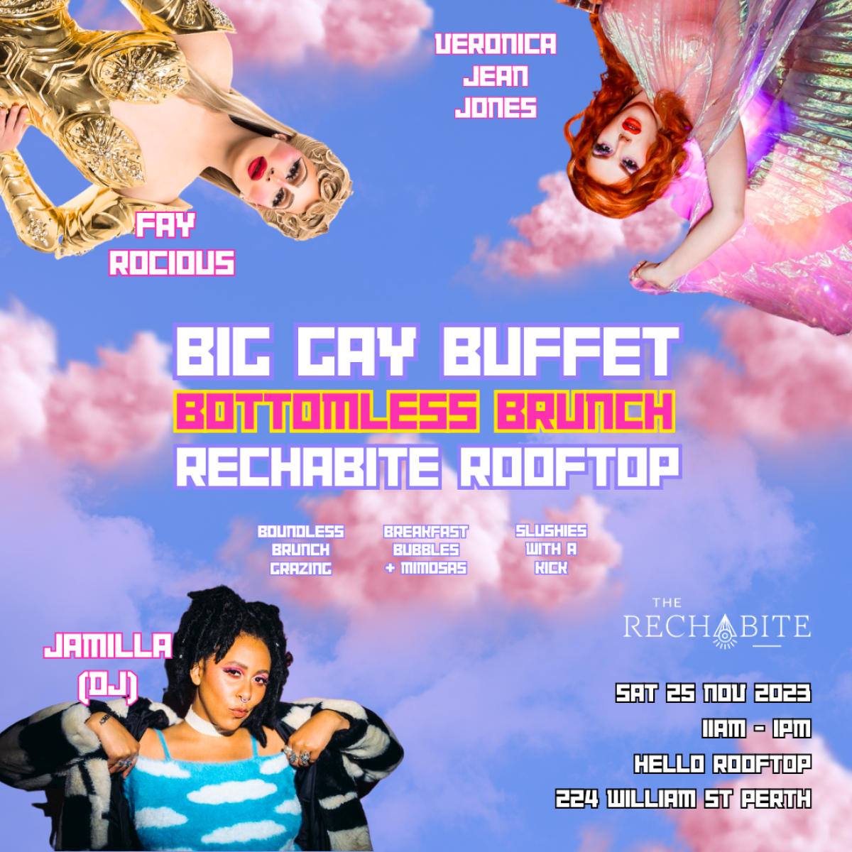 BIG GAY BUFFET BOTTOMLESS BRUNCH — The Rechabite