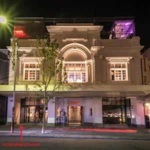The Rechabite from William Street, with the accessible entry alcove marked to the left of the main entrance